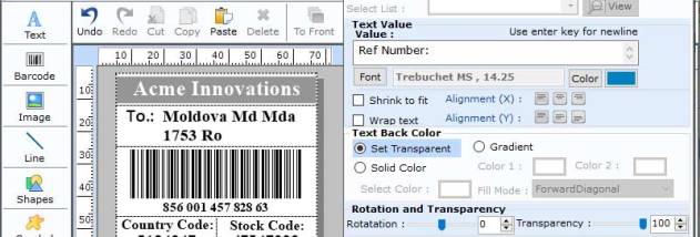2D Barcode Label Maker Software screenshot