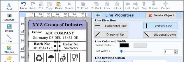 2d Barcode Manufacturing Labels screenshot