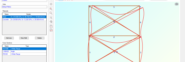 2D Frame Analysis Static Edition screenshot