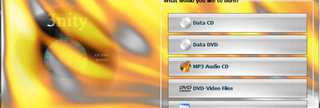 3nity CD DVD BURNER screenshot
