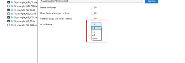4n6 Excel to vCard Converter screenshot
