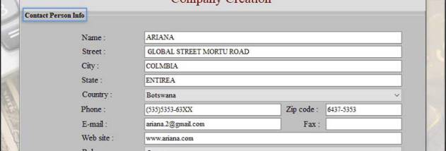 Financial Accounting Application screenshot