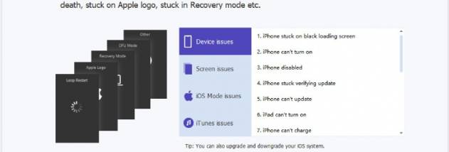 AceThinker iOS System Recovery screenshot
