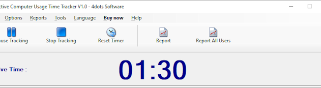 Active Computer Usage Time Tracker screenshot