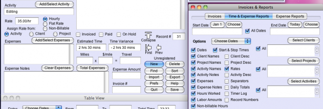 Activity and Expense Tracker screenshot