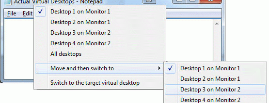 Actual Virtual Desktops screenshot
