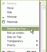 Actual Window Menu screenshot