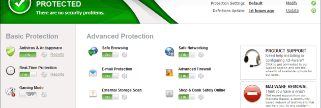 Ad-Aware Pro Security screenshot