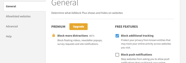 Adblock Plus for Chrome screenshot
