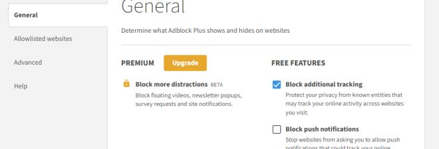 Adblock Plus for Firefox screenshot