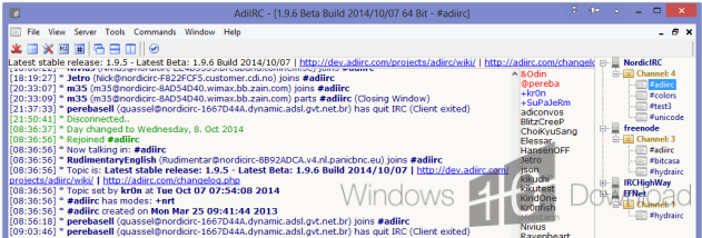 AdiIRC 64bit screenshot