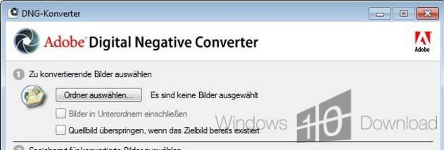 Adobe DNG Converter screenshot