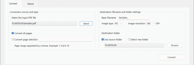Adolix PDF to JPG screenshot