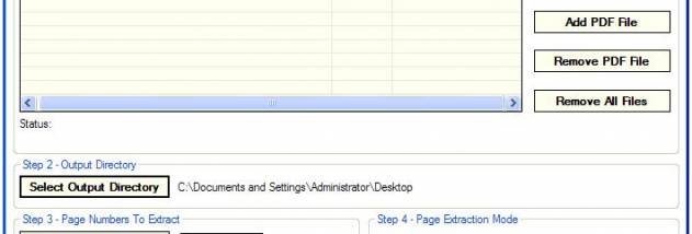 Advanced Batch PDF Page Extractor screenshot