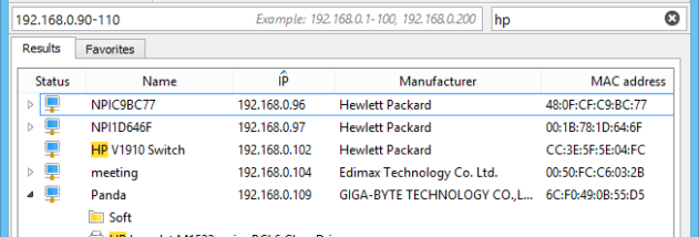 Advanced IP Scanner screenshot