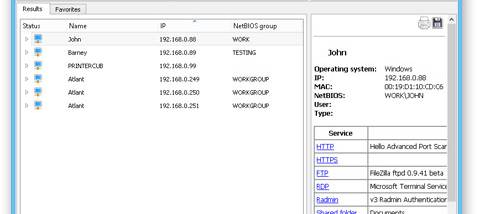 Advanced Port Scanner screenshot
