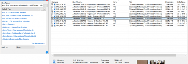 Advanced Renamer screenshot