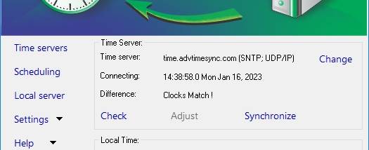 Advanced Time Synchronizer screenshot