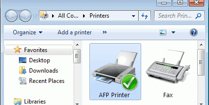 AFP Printer screenshot