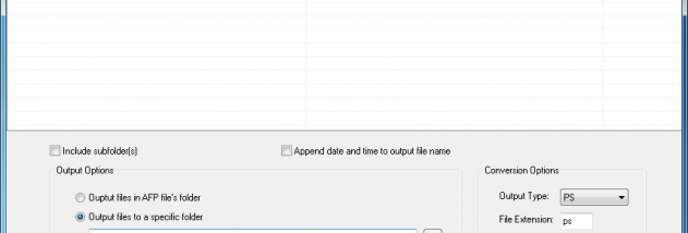 AFP to PS Converter screenshot