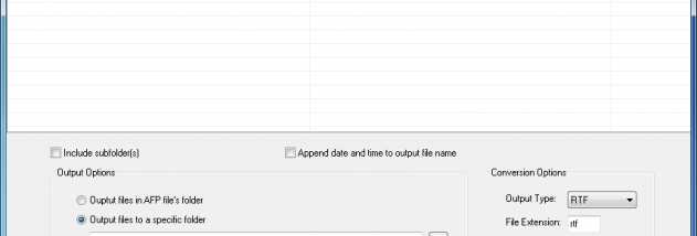 AFP to RTF Converter screenshot