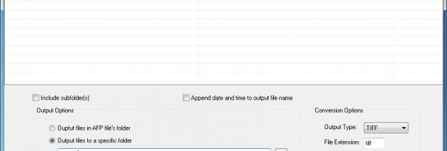 AFP to TIFF Converter screenshot