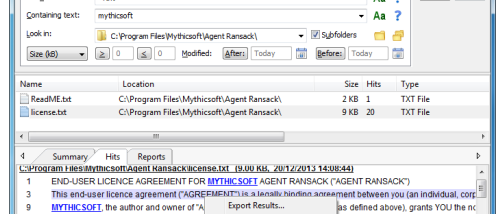 Agent Ransack screenshot