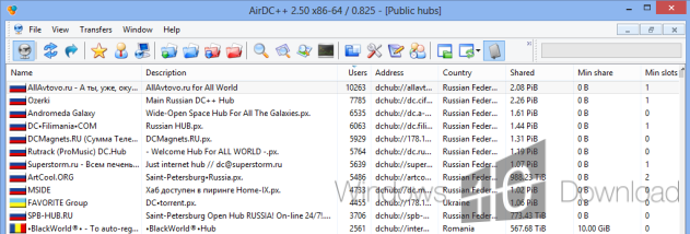 AirDC++ screenshot