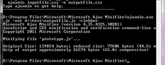 Ajax Minifier screenshot