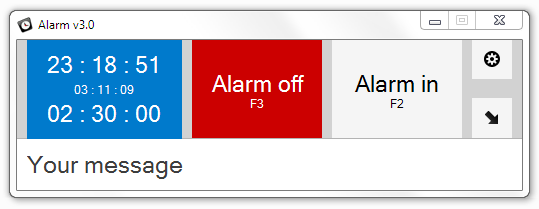 Alarm screenshot