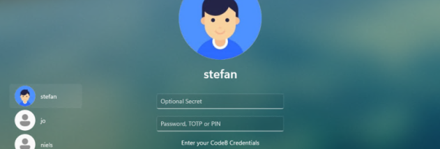 CodeB Credential Provider V2 screenshot