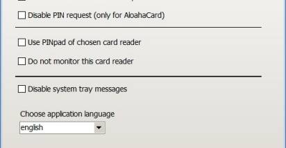 Aloaha Smartcard Connector screenshot