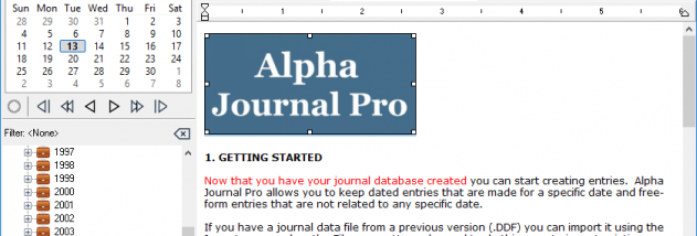 Alpha Journal Pro screenshot