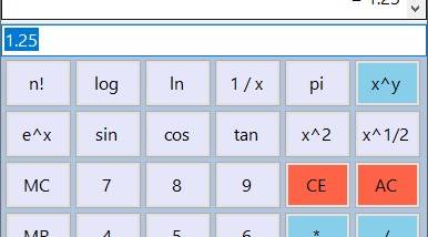 Alternate Calculator screenshot