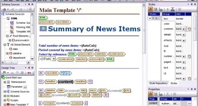 Altova StyleVision Professional Edition screenshot