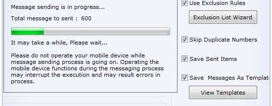 Android Bulk Messaging screenshot