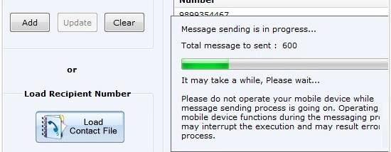 Android Bulk SMS screenshot