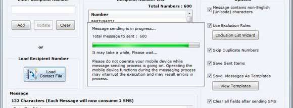 Android Bulk SMS Software screenshot