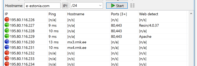 Angry IP Scanner 64bit screenshot