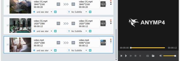 AnyMP4 MP4 Converter screenshot