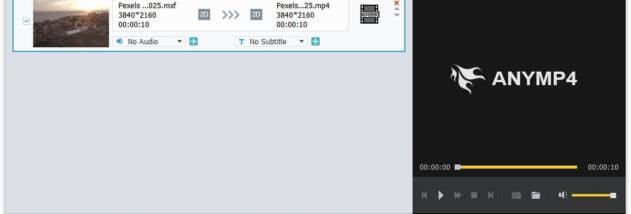 AnyMP4 MXF Converter screenshot