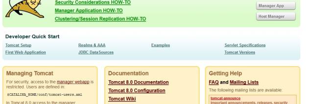 Apache Tomcat screenshot