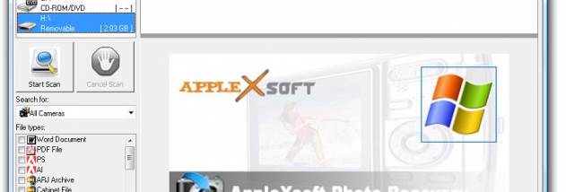 AppleXsoft Photo Recovery for Windows screenshot