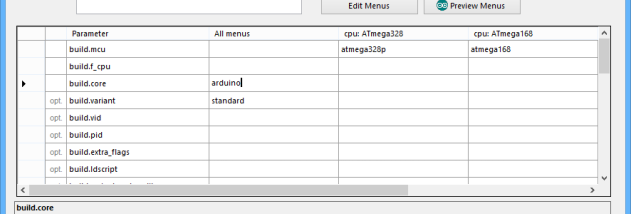 Arduino BOARDS.TXT Editor screenshot