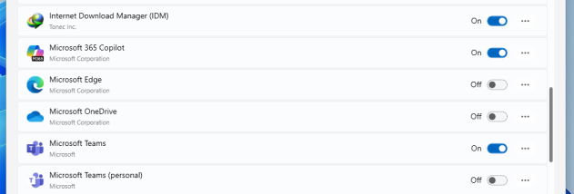 Argente StartUp Manager screenshot