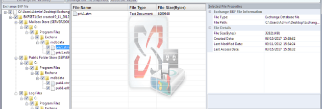 Aryson Exchange BKF Recovery screenshot
