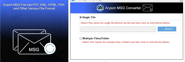 Aryson MSG File Converter screenshot