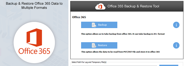 Aryson Office 365 Backup and Restore Tool screenshot
