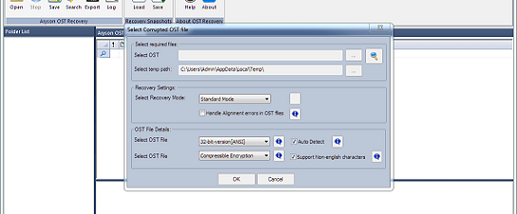 Aryson OST Recovery screenshot