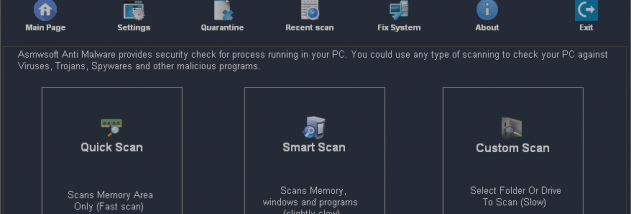 Asmwsoft Anti Malware screenshot